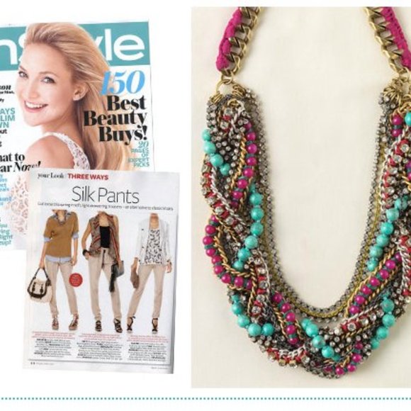 Stella & Dot | Vivid Bamboleo Rhinestone+Handwoven Cupchain Statement Ne… - Picture 6 of 16